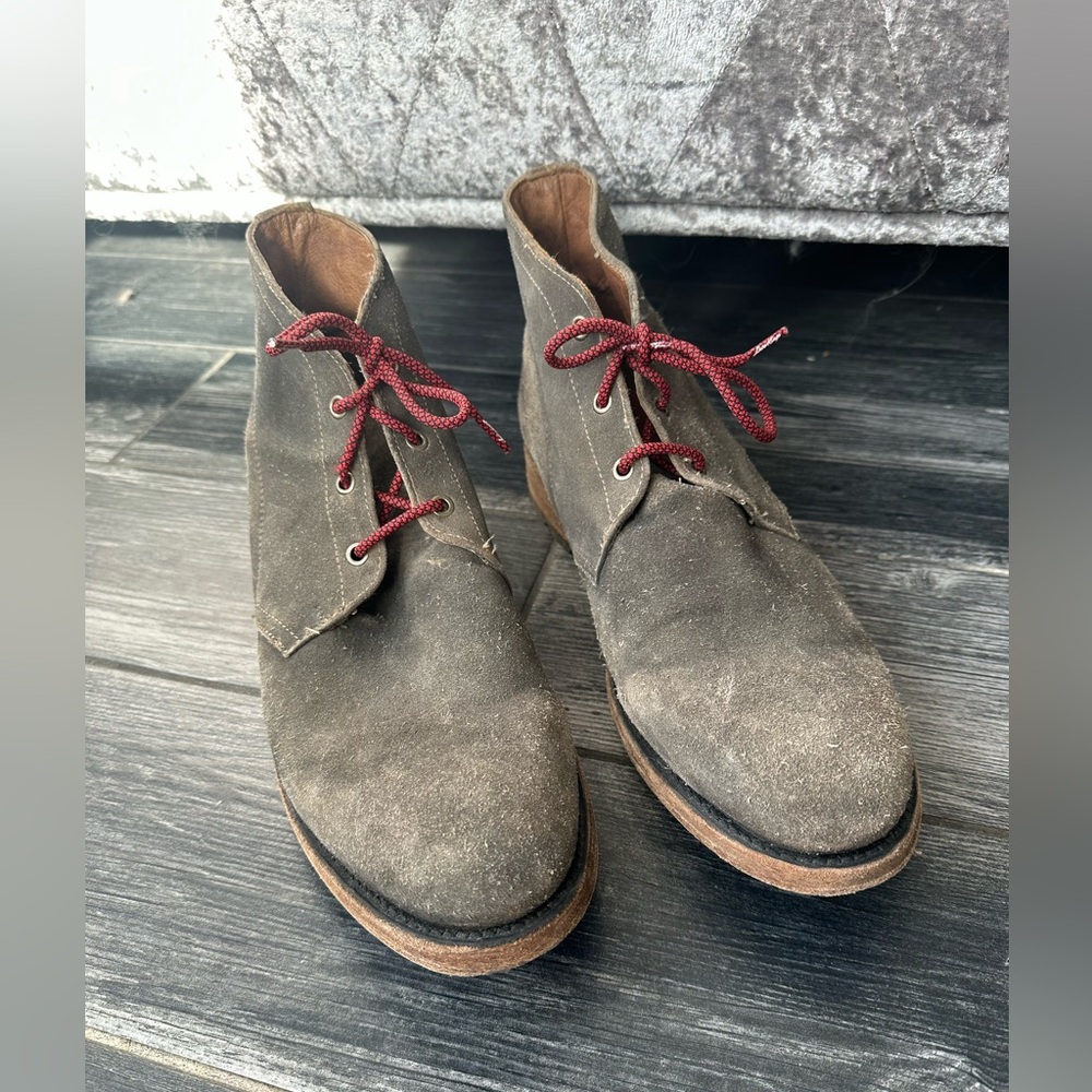 Frye Men’s Suede Leather Boots Lace Up  Boots Size 12 D - Picture 5 of 13
